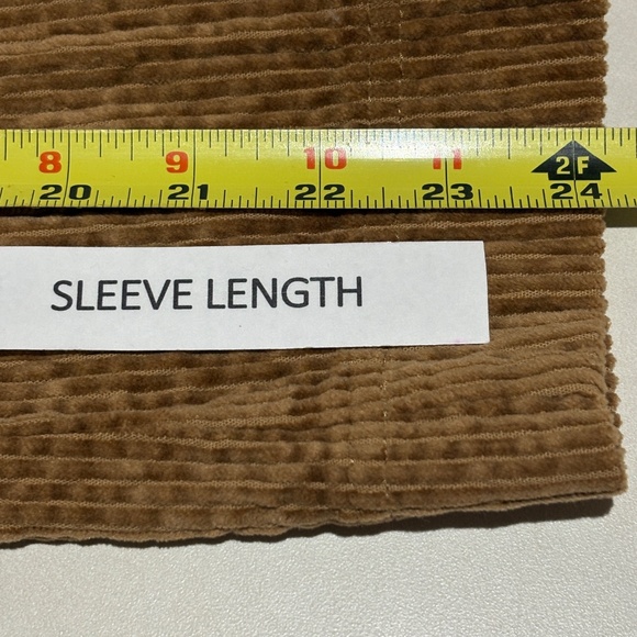 J. Jill Womens Corduroy Shirt Shacket Jacket Sz M Tan Lightweight Cropped Grunge - Picture 9 of 11